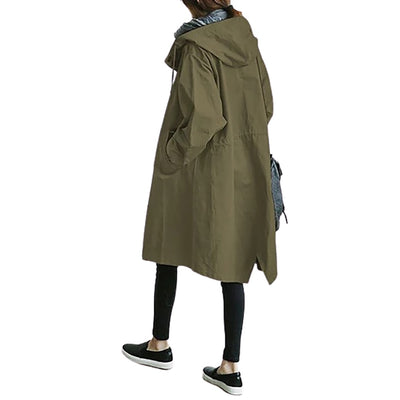 Chaqueta Cortavientos Mujer Casual Suelta con Capucha y Bolsillos - Impermeable y Secado Rápido - Image 25