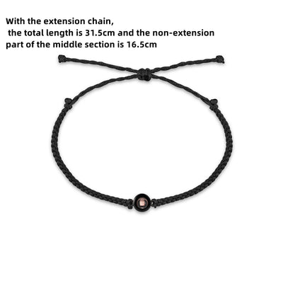 Pulsera de Proyección de Foto Personalizada Tejida a Mano - Joya Romántica para Parejas - Image 31