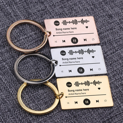 Llavero Personalizado con Código de Música Escaneable en Acero Inoxidable - Image 14