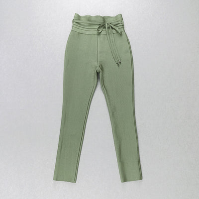 Leggings Casuales de Cintura Alta con Banda Elástica - Colores Lisos - Image 44