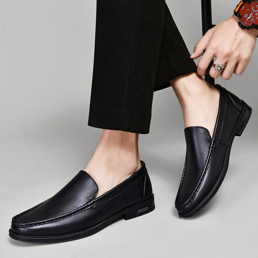 Zapatos Casuales Blancos de Cuero Transpirable con Diseño Perforado