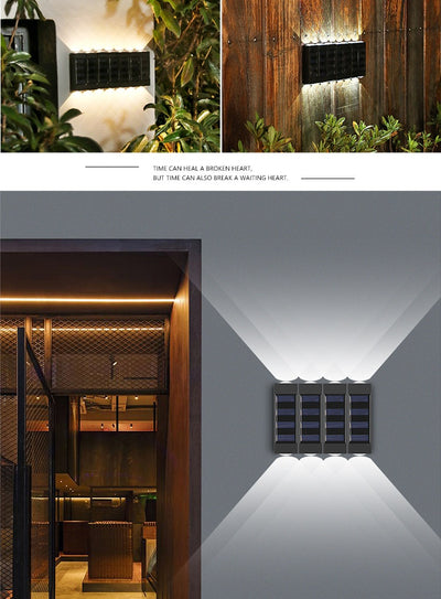 Lámpara Solar Doble de Pared para Exterior - Iluminación Impermeable para Jardín - Image 14