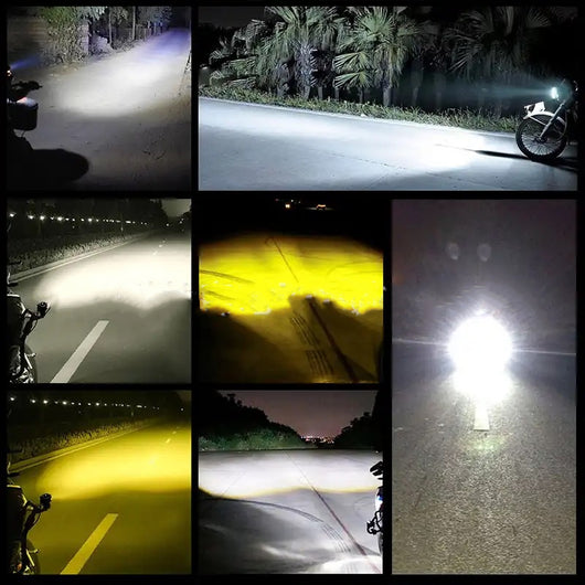 Faro Auxiliar LED Bicolor para Moto y Vehículos - Image 12