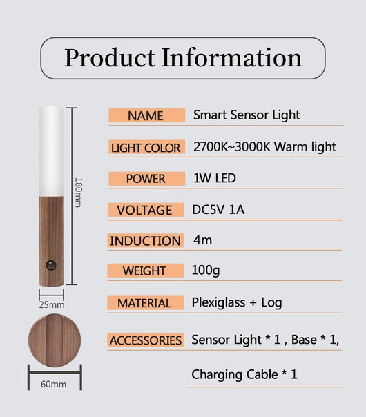 Luz LED Nocturna Inalámbrica con Sensor de Movimiento PIR para Pasillos y Porches - Image 21