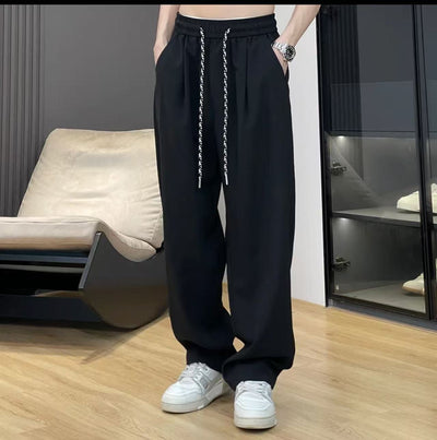 Pantalones Lisos de Lino Ice Silk Estilo Americano para Hombre - Image 3