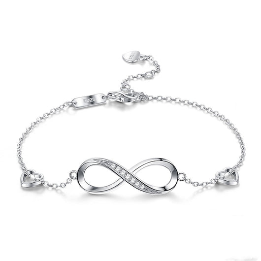 Pulsera de Plata Esterlina 925 con Símbolo de Infinito '8' para Mujer - Image 10