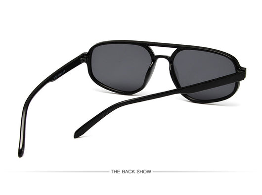 Men's fashion tortoise shell double beam sunglasses with brown oval lenses on a white background. - Image 19