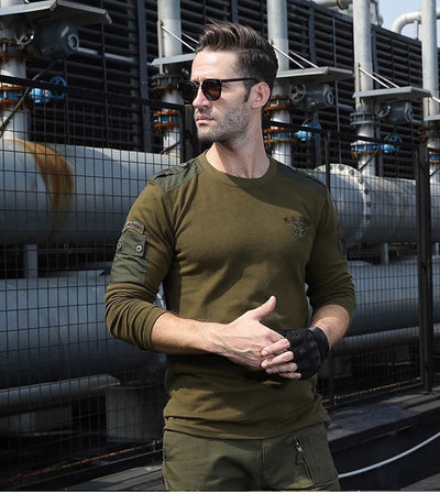 Playera Manga Larga Camuflaje Táctica de Algodón Premium para Hombre - Image 10