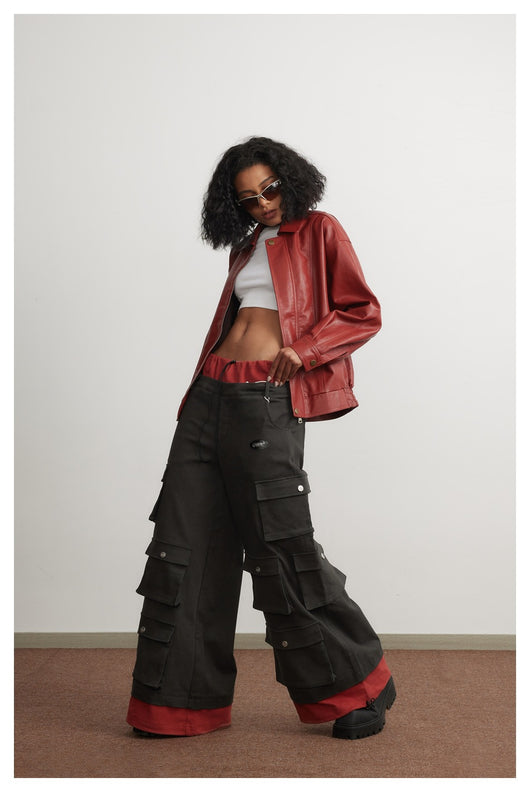 Chaqueta de Cuero Cropped para Hombre y Mujer - Estilo Urbano Moderno - Image 8
