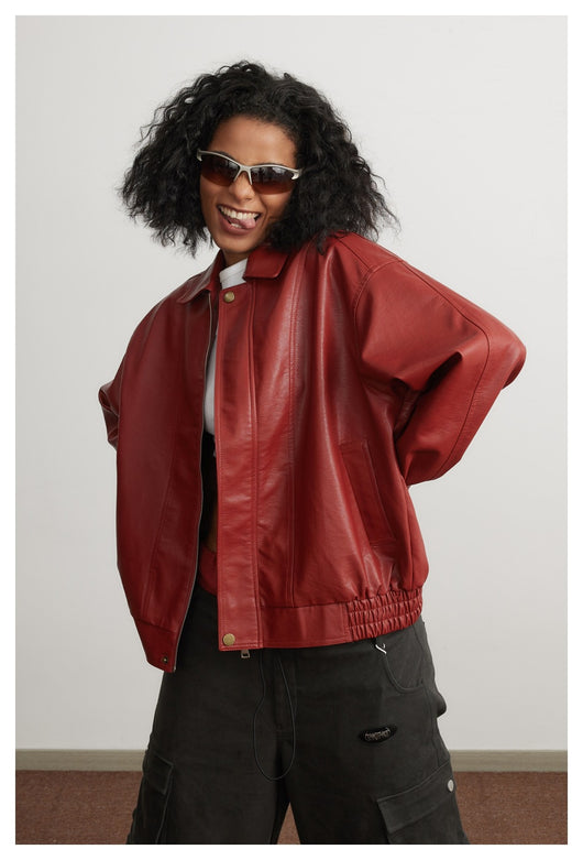 Chaqueta de Cuero Cropped para Hombre y Mujer - Estilo Urbano Moderno - Image 12