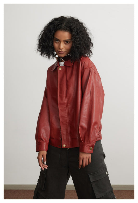 Chaqueta de Cuero Cropped para Hombre y Mujer - Estilo Urbano Moderno - Image 13