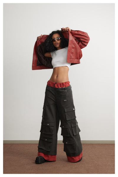 Chaqueta de Cuero Cropped para Hombre y Mujer - Estilo Urbano Moderno - Image 22