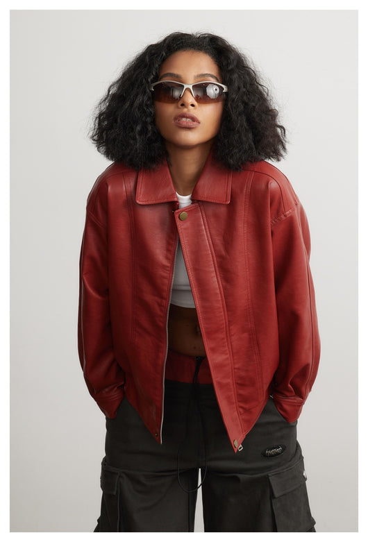 Chaqueta de Cuero Cropped para Hombre y Mujer - Estilo Urbano Moderno - Image 28