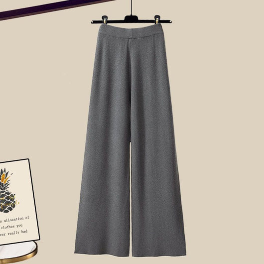 Conjunto de 3 Piezas: Suéter Tejido, Camisa y Pantalón Ancho - Image 15