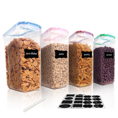 Juego de 4 Contenedores Herméticos para Cereales y Alimentos 4L - Image 12