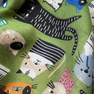 Pañuelo de Algodón y Lino con Diseño de Gata Adorable - Image 33