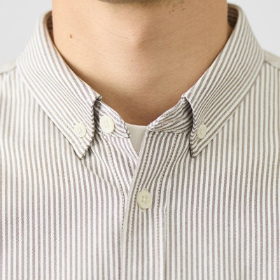 Camisa Oxford Casual a Rayas para Hombre - Manga Larga Clásica - Image 18