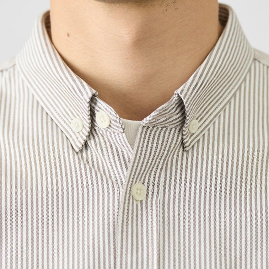 Camisa Oxford Casual a Rayas para Hombre - Manga Larga Clásica - Image 18