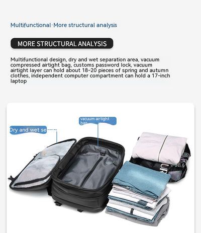 Mochila de Viaje Minimalista de Gran Capacidad Multifuncional para Hombre - Image 10