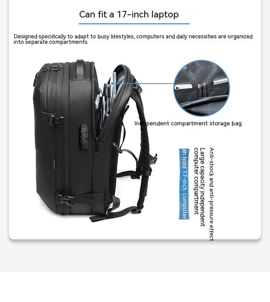 Mochila de Viaje Minimalista de Gran Capacidad Multifuncional para Hombre - Image 11