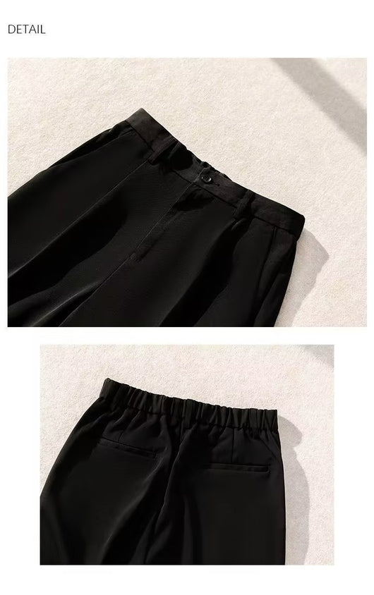 Pantalones de Corte Recto Sin Planchado con Caída Elegante - Image 7