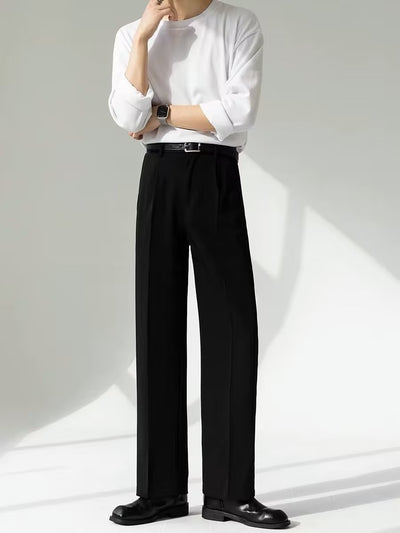 Pantalones de Corte Recto Sin Planchado con Caída Elegante - Image 10