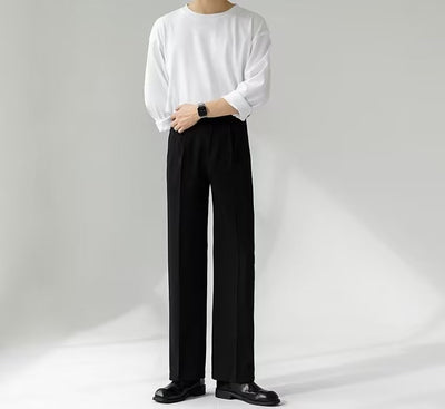Pantalones de Corte Recto Sin Planchado con Caída Elegante - Image 11