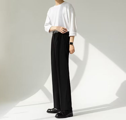 Pantalones de Corte Recto Sin Planchado con Caída Elegante - Image 12