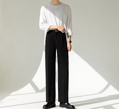Pantalones de Corte Recto Sin Planchado con Caída Elegante - Image 13