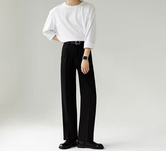 Pantalones de Corte Recto Sin Planchado con Caída Elegante - Image 16