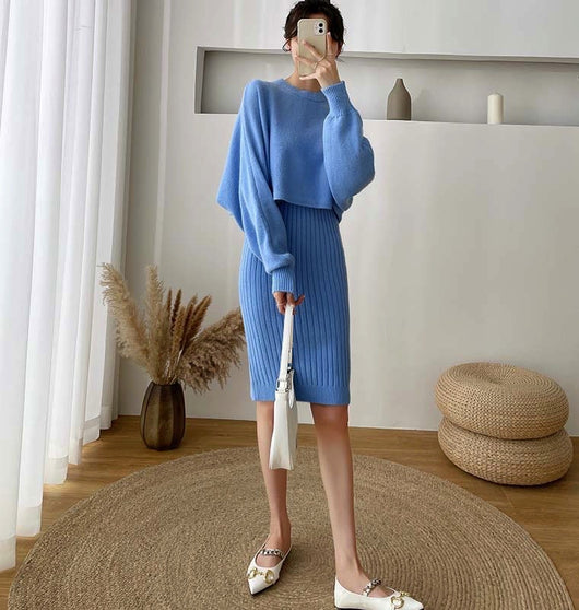 Vestido Dos Piezas con Falda de Tirantes y Suéter Diosa Rejuvenecedor - Image 14