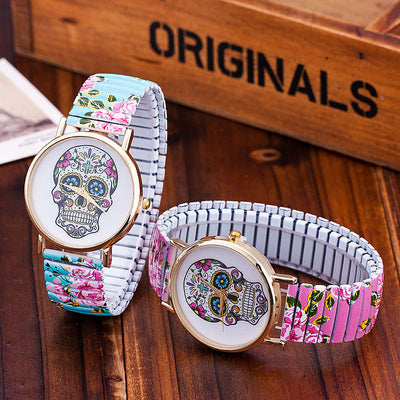Reloj con Estampado de Calavera Colorida - Image 8