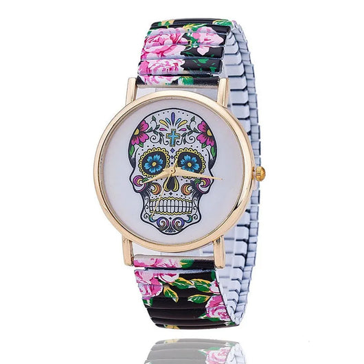 Reloj con Estampado de Calavera Colorida - Image 9