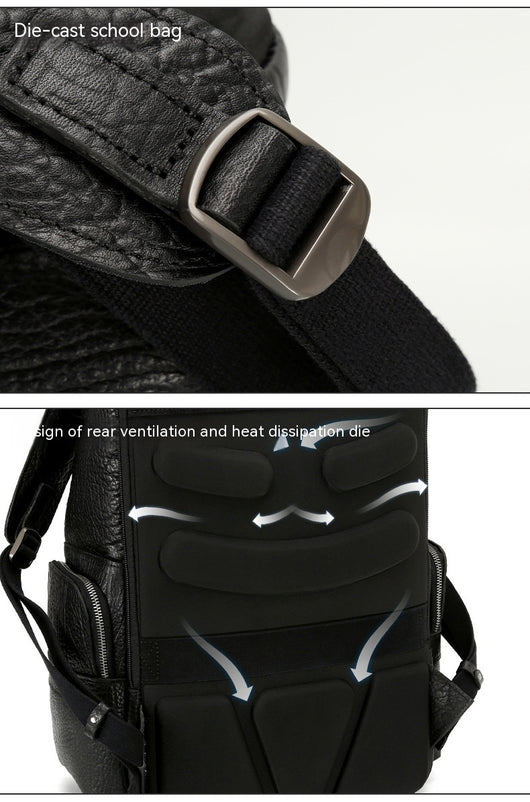Mochila para Laptop de Cuero Genuino 156 Pulgadas - Capacidad Profesional - Image 8