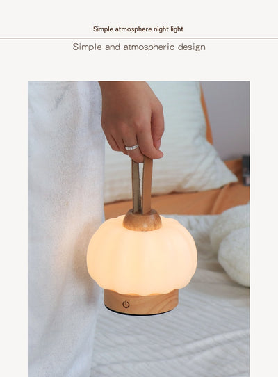 Lámpara Decorativa Calabaza Recargable - Luz LED Portátil - Image 8