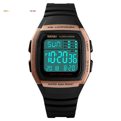 Reloj Deportivo Digital Cuadrado Doble Hora Multifuncional - Image 13