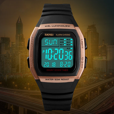Reloj Deportivo Digital Cuadrado Doble Hora Multifuncional - Image 15