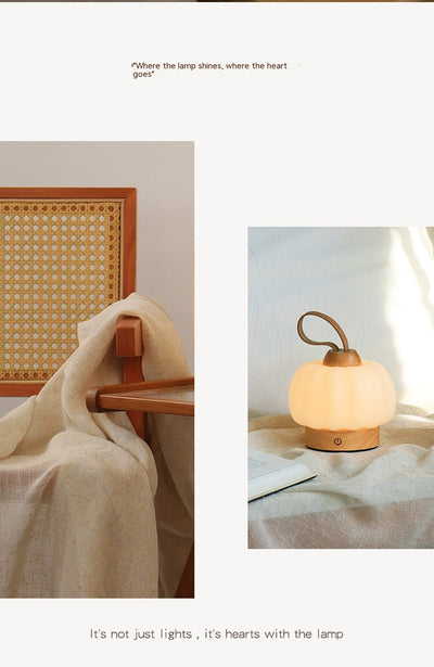 Lámpara Decorativa Calabaza Recargable - Luz LED Portátil - Image 20