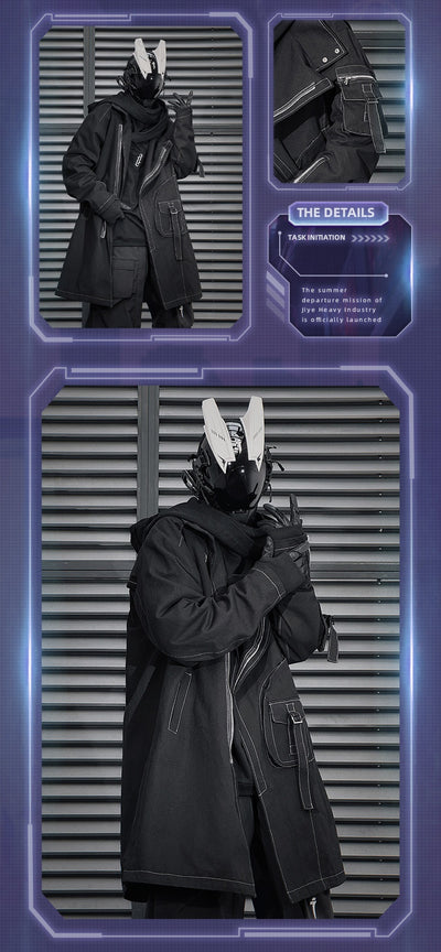 Abrigo Trench Asimétrico con Cierre para Hombre - Image 9