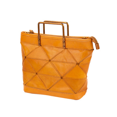 Bolso de Trabajo Geométrico en Cuero - Diseño Literario para Mujer - Image 11