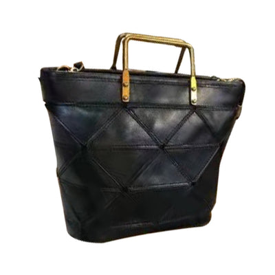 Bolso de Trabajo Geométrico en Cuero - Diseño Literario para Mujer - Image 19