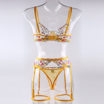 Conjunto Sensual de Lencería con Encaje Transparente y Ligas - 3 Piezas - Image 20