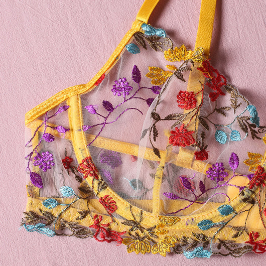 Conjunto Sensual de Lencería con Encaje Transparente y Ligas - 3 Piezas - Image 22