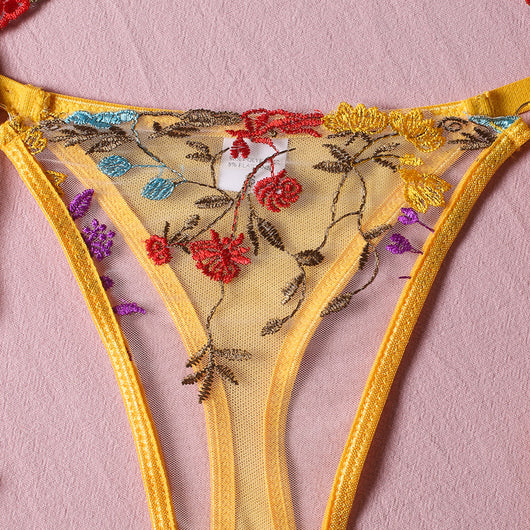 Conjunto Sensual de Lencería con Encaje Transparente y Ligas - 3 Piezas - Image 26