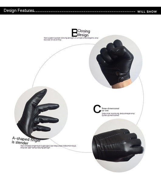Guantes de Piel de Oveja Forrados en Polar para Hombre - Cálidos y Resistentes - Image 19