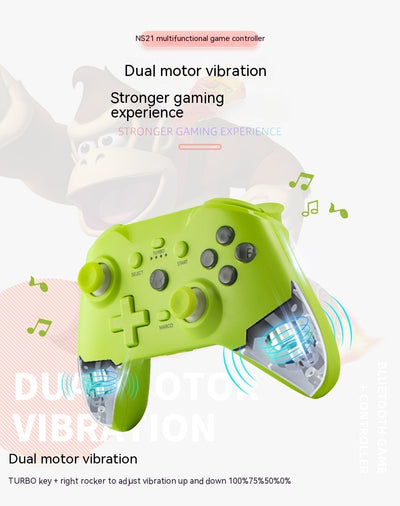 Blue Bluetooth wireless game controller with black joysticks and buttons for Android, iOS, PC, and Switch. - Image 16