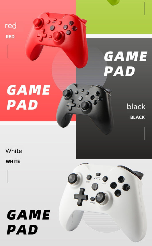 Blue Bluetooth wireless game controller with black joysticks and buttons for Android, iOS, PC, and Switch. - Image 19