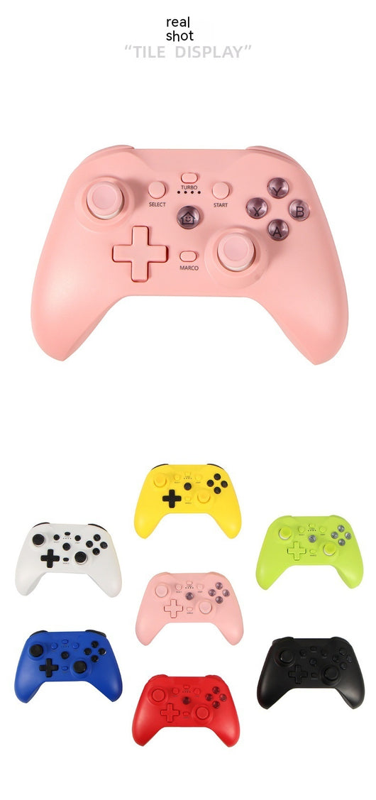 Blue Bluetooth wireless game controller with black joysticks and buttons for Android, iOS, PC, and Switch. - Image 21