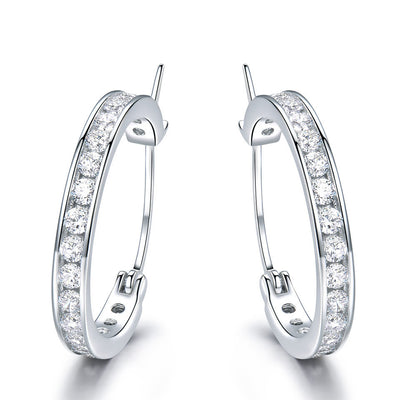 Aretes de Aro Plata con Diamantes - Elegancia Versátil - Image 10