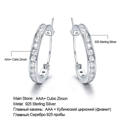 Aretes de Aro Plata con Diamantes - Elegancia Versátil - Image 12
